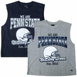 navy and heather gray Hype and Vice muscle tank tops We Are Penn State Nittany Lions